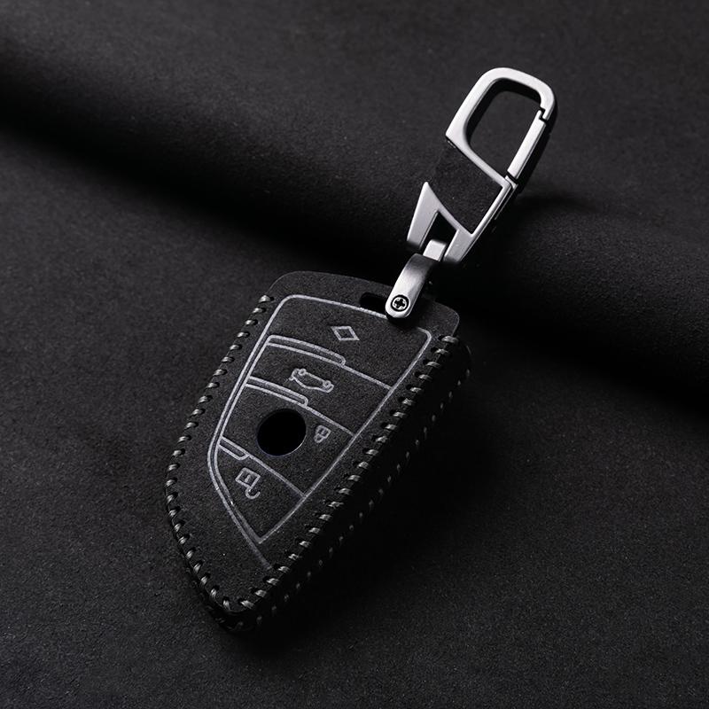 Leather Car Key Cover For BMW X1 X3 X4 X5 F15 X6 F16 G30 7 Series G11 F48 F39 520 525 f30 118i 218i 320i Interior Accessories