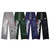 Roughplay Streetwear Pants Mens Loose Fit Distressed Washed Drawstring Trousers