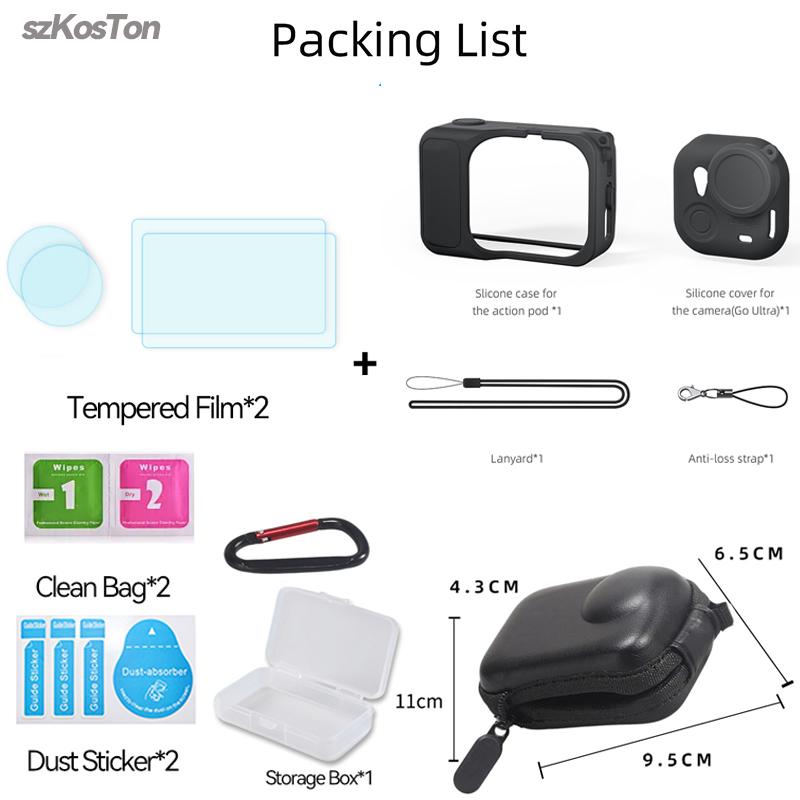 For Insta360 GO Ultra Silicone Case for Insta 360 Ultra Action Camera Protective Cover With Lens Protection Film Accessories