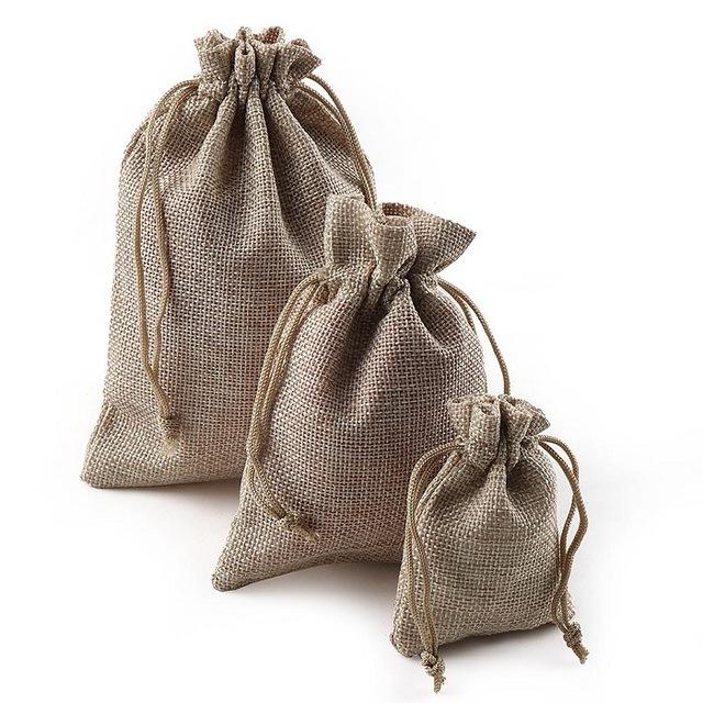 New Bundle Burlap Bag Jewelry Linen Bag Sachet Empty Bag Christmas Gift Drawstring Cotton And Linen Bag