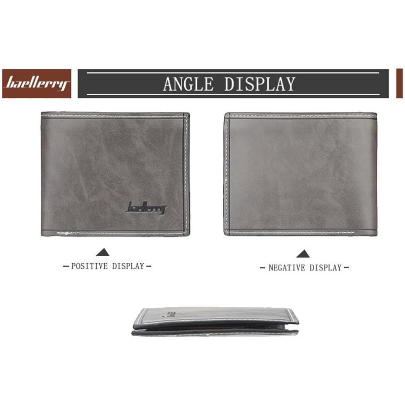 Baellerry Thin Men Wallet Business Card Holder Classic Design Bifold Wallets Purse GZW