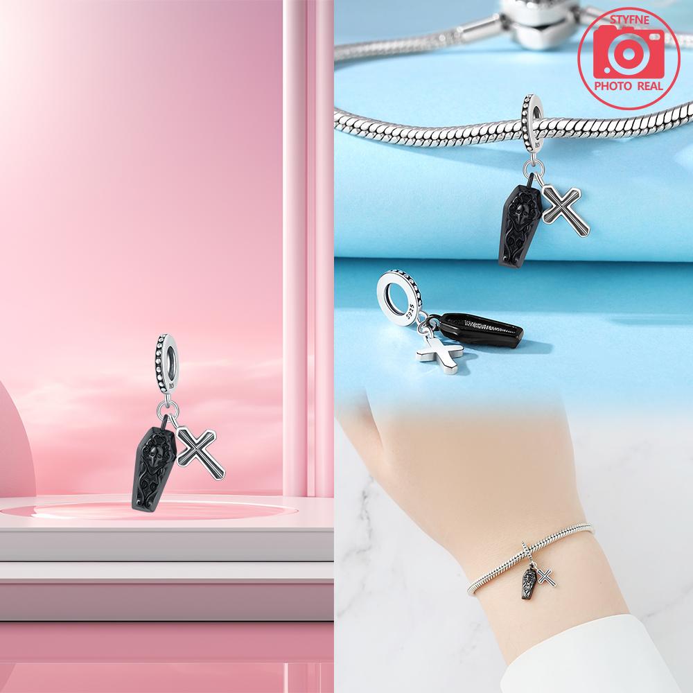 

Copper Charms Pink Flower Skull Pendant For Dangle Pendant Bead Jewelry Beads New Gifts For Women