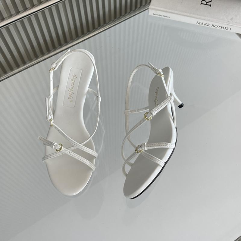 Fashion SUOJIALUN 2025 New Brand Women Sandal Shoes Fashion Narrow Band Gladiator Shoes Thin High Heel Ladiess Elegant Pumps Shoes