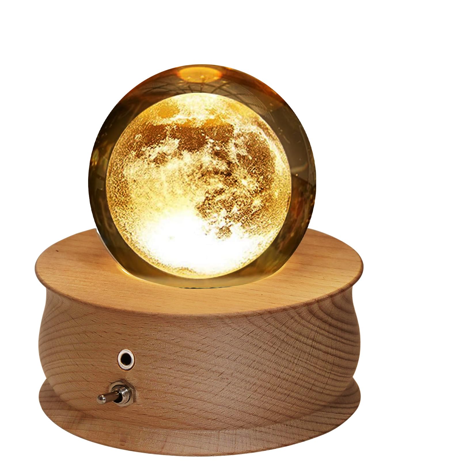 

Authentic Music Crystal Snow Christmas Birthday Snow Moon LED Ambient Projection Automatic 1200mAh Relaxing Wedding Anniversary Day Popular Gift for