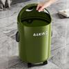 2026 High-End Large Capacity Trash Can with Wheels & Flip Lid for Living Room/Bedroom