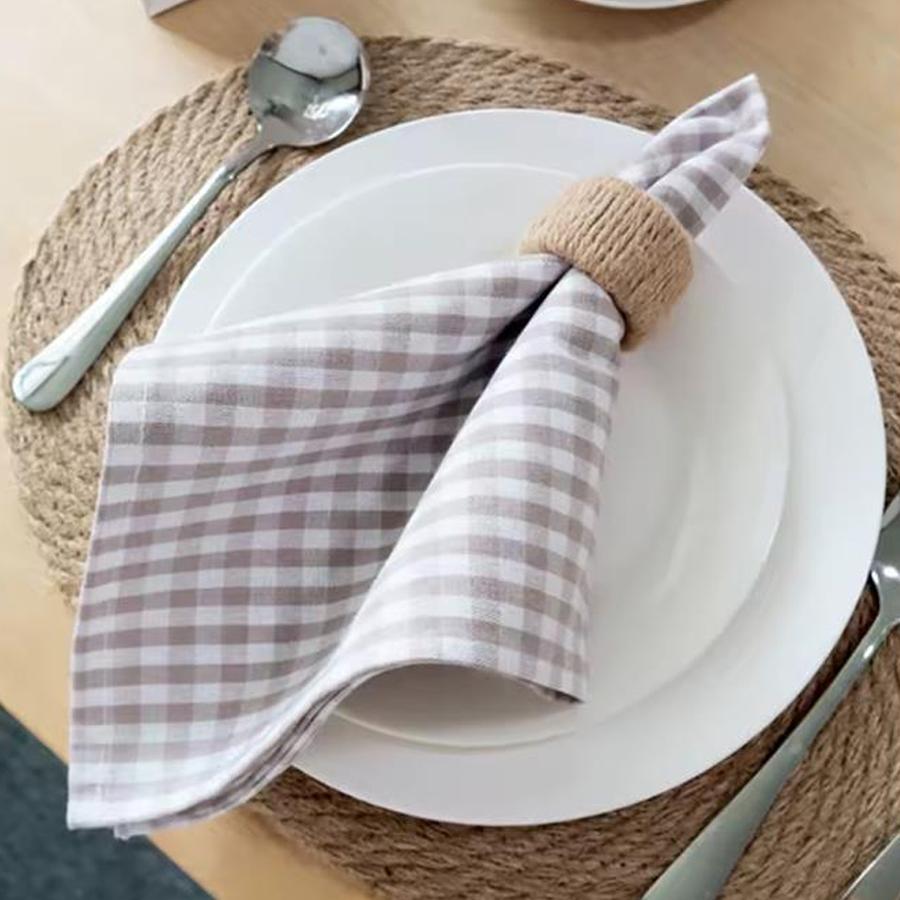 45×45cm Plaid Napkin Cloth Western Dining Table Decoration Placemat Household Absorbent Table Cloth