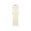 Women's Elegant V-Neck Long Sleeve Knit Dress - Slimming, Versatile, and Flattering for Autumn and Winter