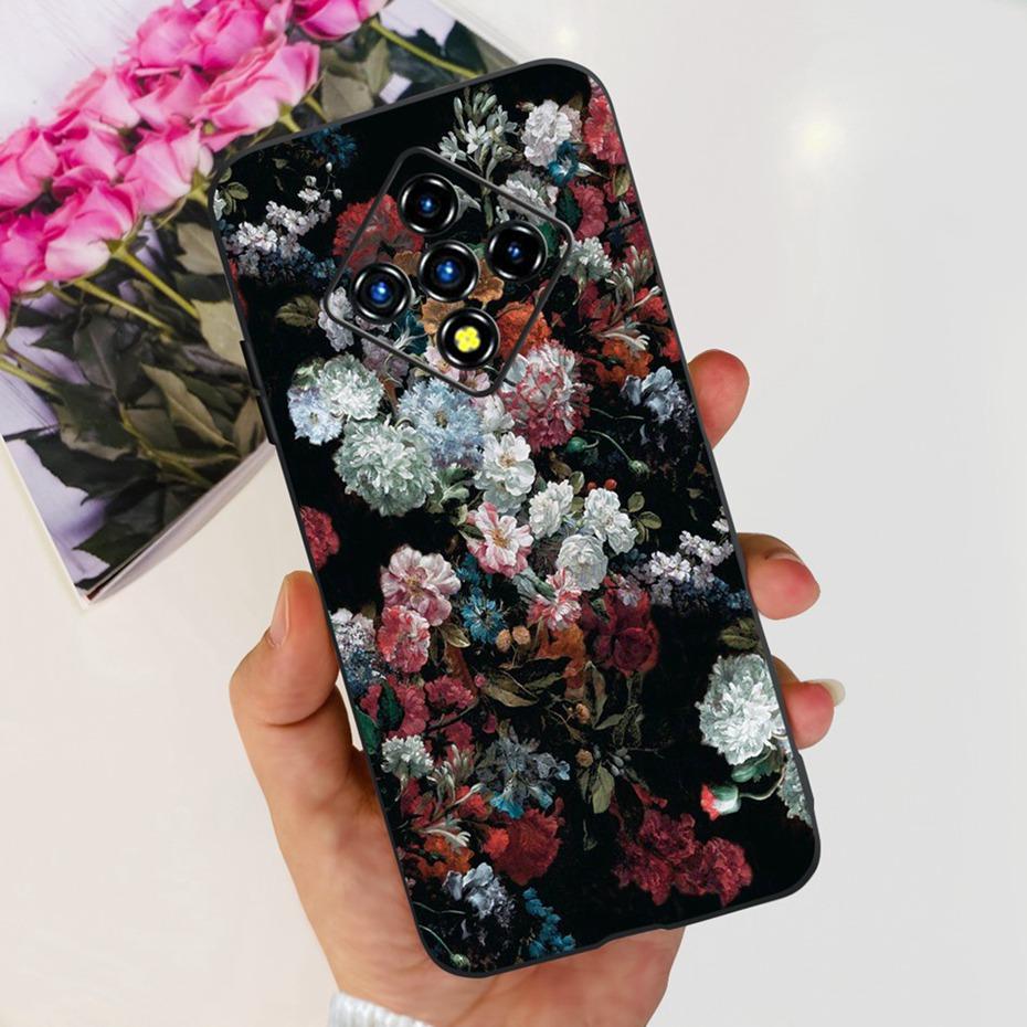 Lovely Painted Case For Infinix Zero 8 8i X687 X687B Soft TPU Back Cover For Infinix Zero8 Zero8i Black Silicon Phone Cases