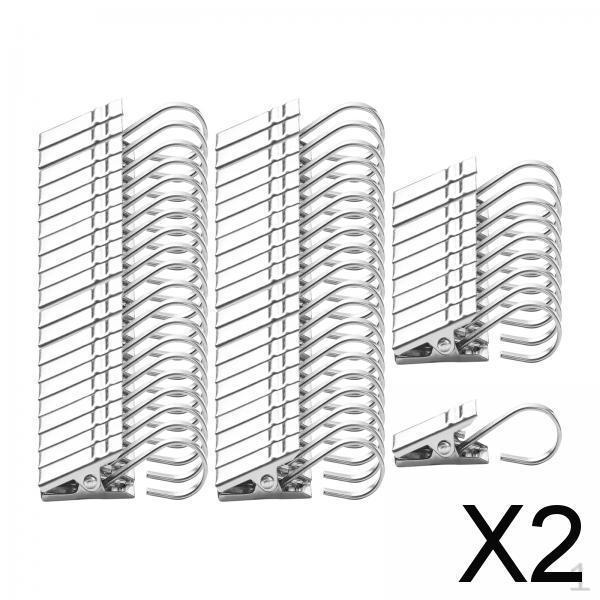 

2x 50 шт. Крючки-клипсы для штор, аксессуары, держатели для душевой проволоки, принадлежности, кольца для драпировки