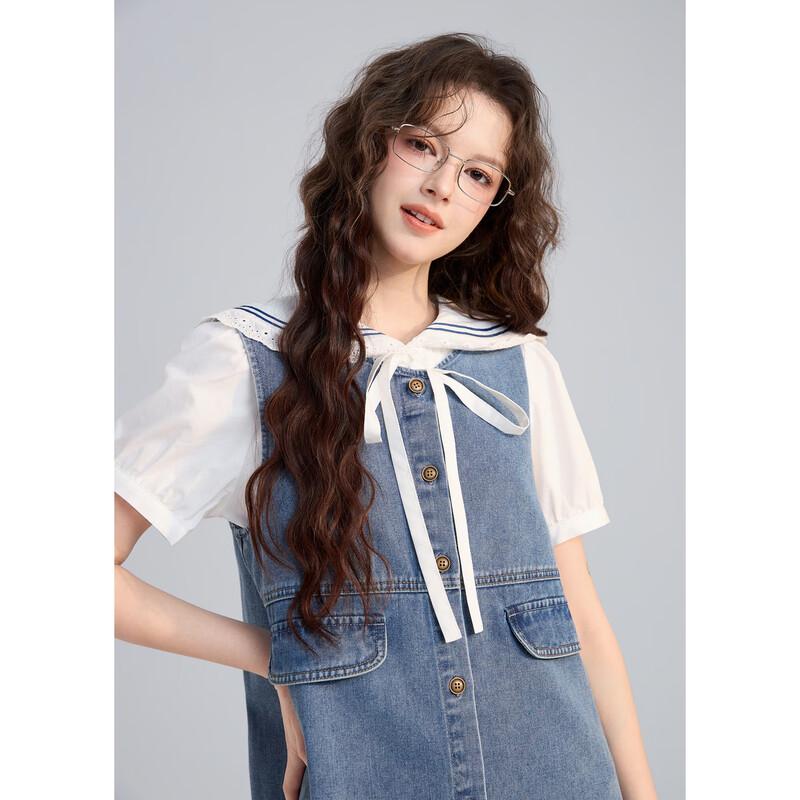 TonLion 2026 Summer Women's Denim Vest Dress