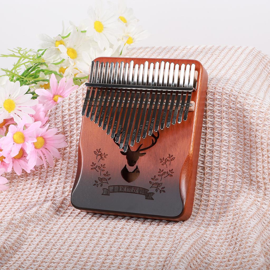 21 Key Mahogany Kalimba 17 key Thumb Piano Portable Finger Piano for Beginner Mbira Gifts for Adults/Kids