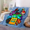 1pc Geometry Dash Adventure flannel Blanket for Super Soft Cute Comfort Blanket for Travel Bedding Couch Sofa Blanket Y73027