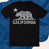 CALIFORNIA WHITE BEAR BLACK ROUND Neck Short Sleeve Men Women T-Shirt EB