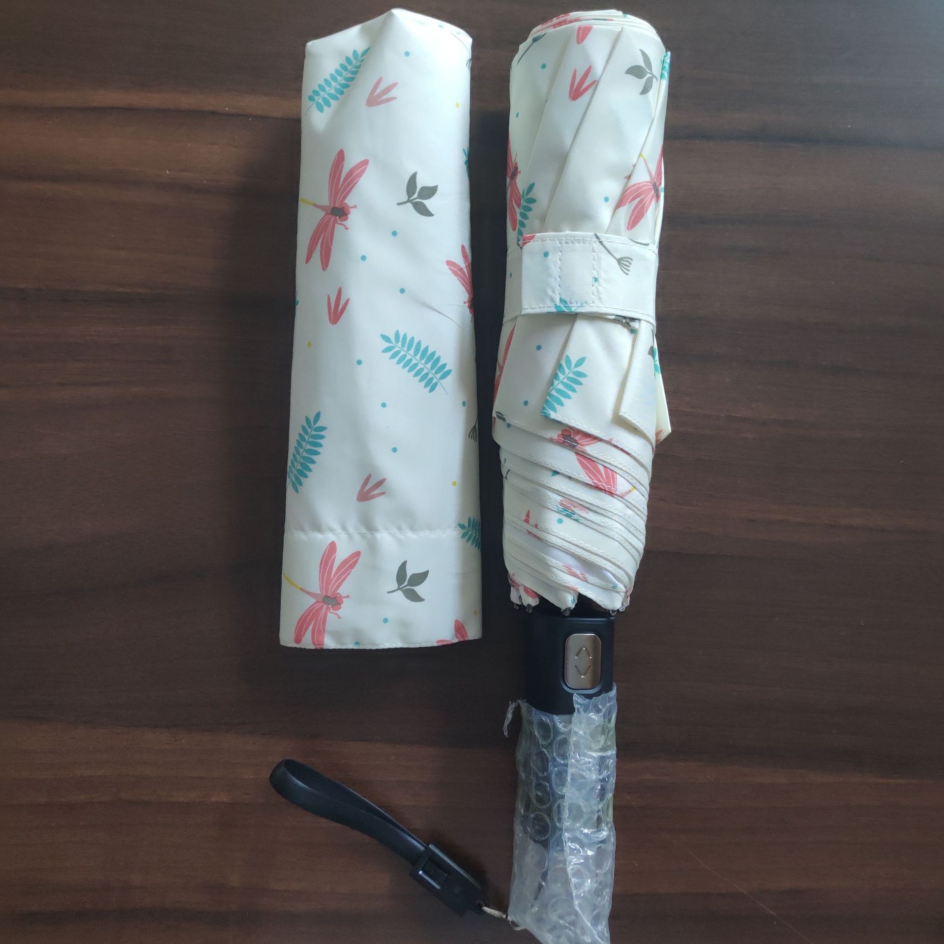 

Настоящий автоматический зонт-переключатель, трехсекционный зонт-зонт, встроенный моторный привод, нет необходимости в ручном управлении, вы можете бежевый