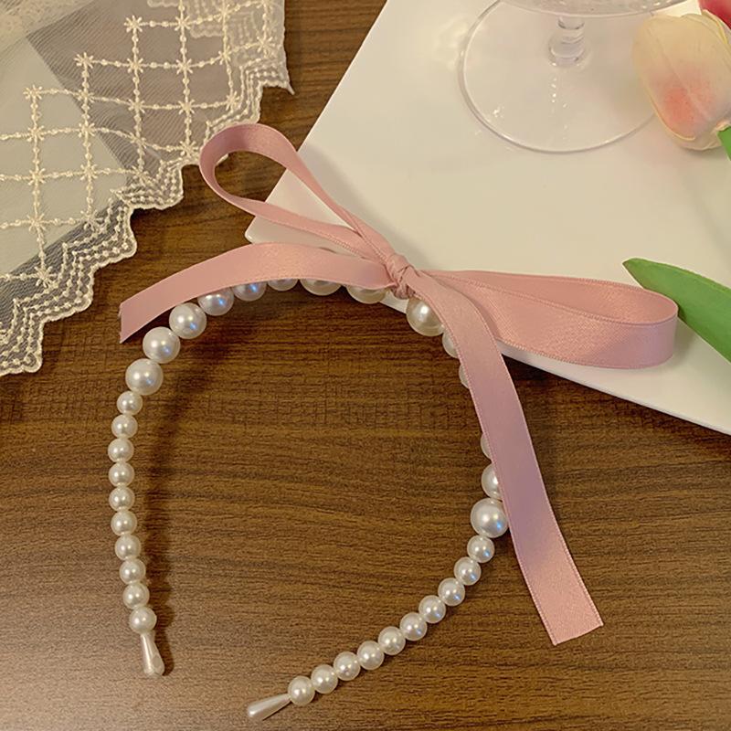 Pearl Bow Headband Non-slip Hair Band Women's Daily Versatile Hair Accessories Party And Shopping Hair Accessories