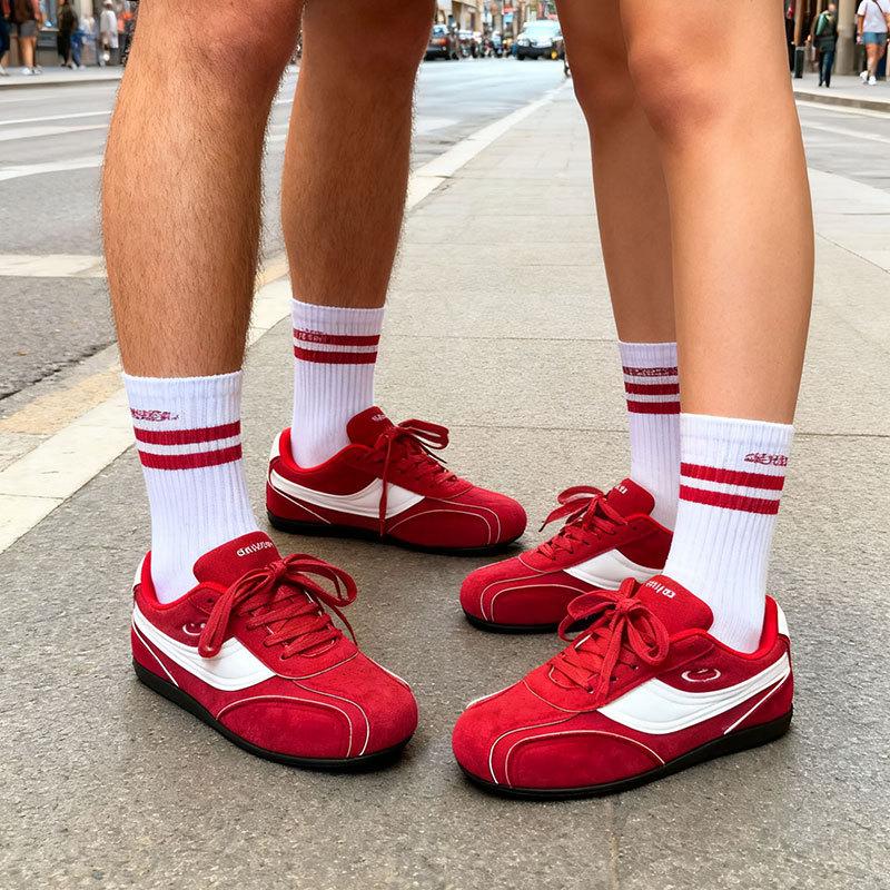 Versatile Student Blue Racing German Training Shoes Women's Autumn New Forrest Gump Shoes Flat Sports Casual Shoes Women