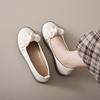 Fashion Women's Flat  2024 Summer New Fashion Round Toe Women's Shoes Casual Bow Tie Shoes Non-Slip Shallow Mouth Shoes Zapatos