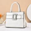 Large Capacity Women's Crossbody Bag High-quality Handbag Commuter Shoulder Bag Trendy Bright Leather Hardness Zipper Closure