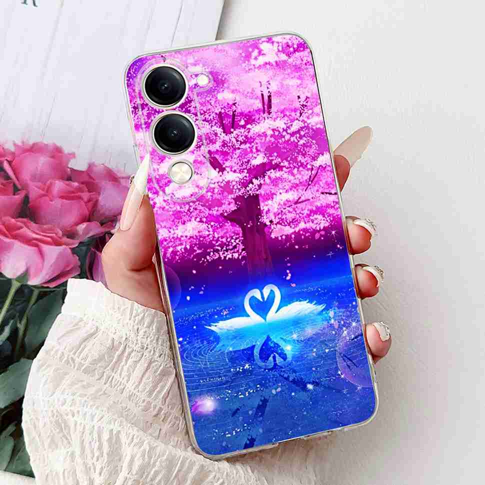 Shockproof For Vivo Y04 Y 04 4G 6.74" Case Retro Printed Dragon Soft Silicone TPU Cover For Vivo Y29s Y 29S 5G Phone Cases Capa