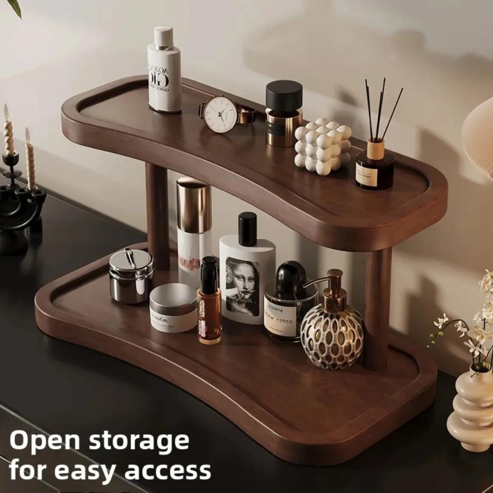 Wooden Cosmetic Organizer Desktop Makeup Storage Box for Perfume Lipstick Jewelry Vanity Table Skincare Jewelry Storage