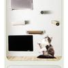Wall Mounted Solid Wood Cat Scratching Post Wear Resistant Sisal Cat Tree With Cat Hammock Integrated Cat Wall Set