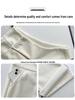 Deep Gray Women's Low-Waist Wool Suit Pants - 2025 Autumn/Winter, Straight-Leg, Buttoned, Loose Drape, High-End Wide-Leg Style