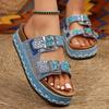 New Platform Flip Flops Outdoor Beach Cork Slippers Fashion Summer Women Sneakers Sequin Platform Shoes Women's Sandals