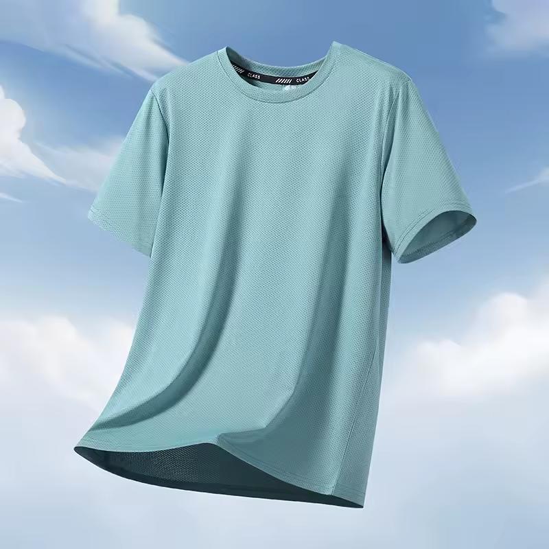 Футболки 12xl 11xl Мужские 180 кг Супер Большой Размер Холодная Сетчатая Ткань Быстросохнущая Круглый Вырез Короткий Рукав Свободная Футболка Оверсайз Топы Футболка 12XL