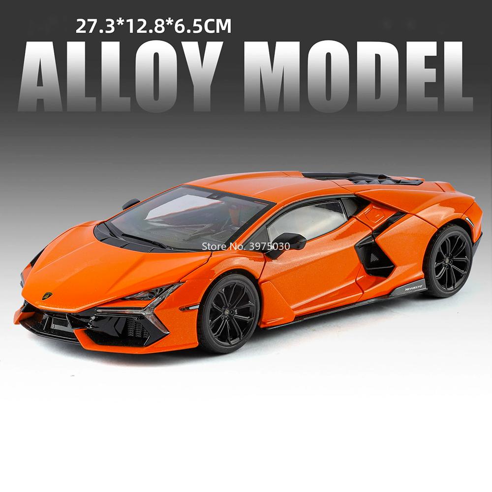 1:18 Lambor Huracan Sterrato Revuelto Cars Models Toys Light Sound Miniature Vehicles Slide Forward Sports Car Kids' Edutainment