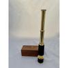 Vintage Style Telescope Leather Effect Telescope In Wooden Box and Brass Spyglass
