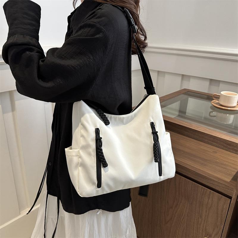 Women's Tote Bag Simple Solid Nylon Cross Bags Casual Handbags  Fashion Designer Female Commuter Shoulder Bag