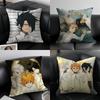 Anime The P-Promised Neverland Pillow Case Pattern Printing Pillowcase Living Room Sofa Cushion Cover Bedroom Room Decor