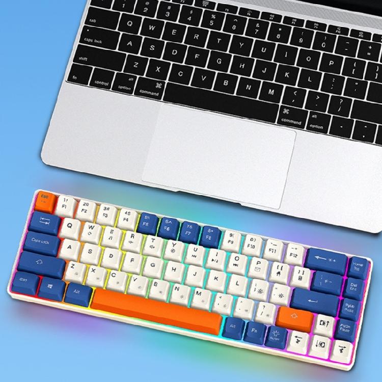 Compactly Mechanical Keyboard 68Keys Wire Keyboard with LED Backlighting and Durability Build Quality High Performances
