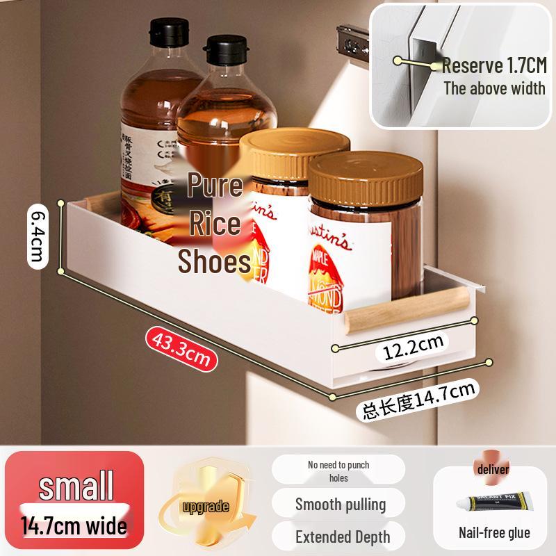 Built-In Kitchen Pull-Out Basket for Utensils and Bowls