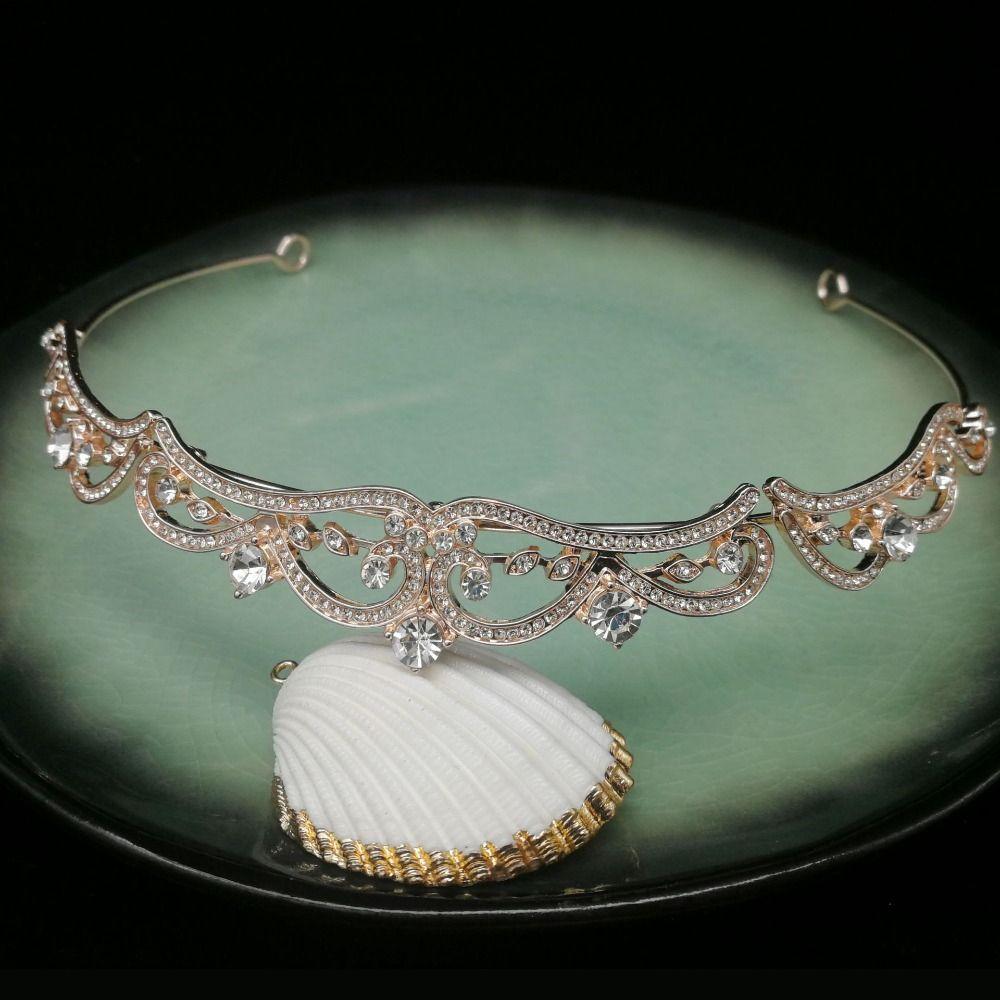 Stage Shiny Exquisite Women Luxury Tiara Rhinestone Diadem Princess Baroque Crown Bridal Jewelry