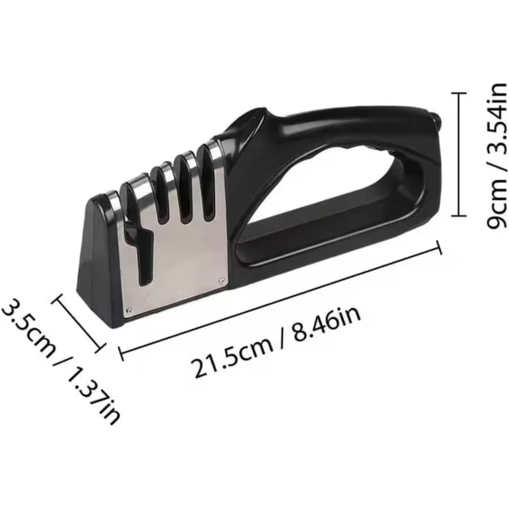 4 Stage Knife Sharpener Portable Manual Knife Sharpener Non Slip Base for Sharpening Kitchen Knives Kitchen Tool Accessories