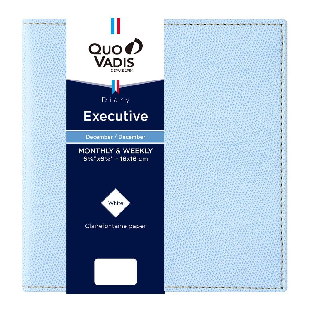 QUOVADIS Executive/Club 2026 Weekly Vertical Diary 16x16cm sky blue qv01402sb