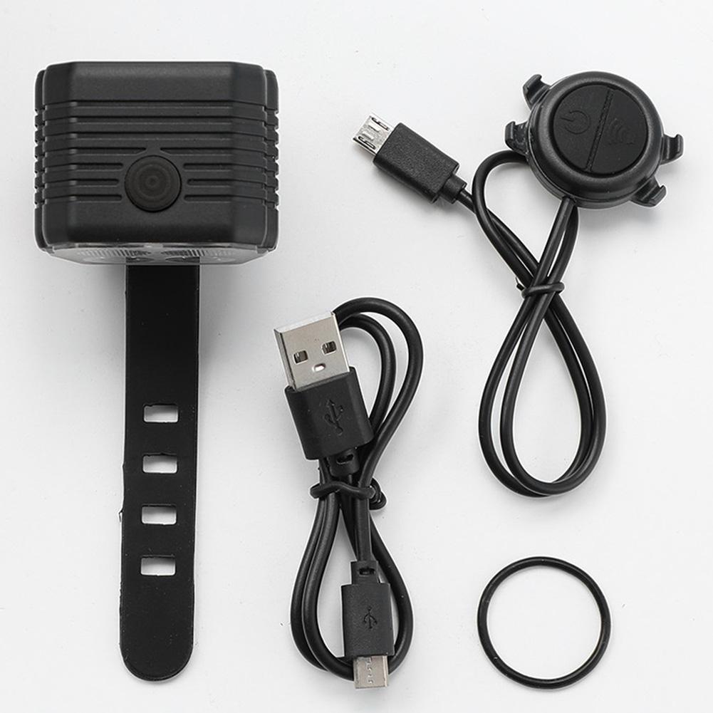 LED Bike Front Light Bicycle Light USB Charging with Horn Cycling Safety Flashlight 2 In 1 7 Light Modes Cycling Accessories