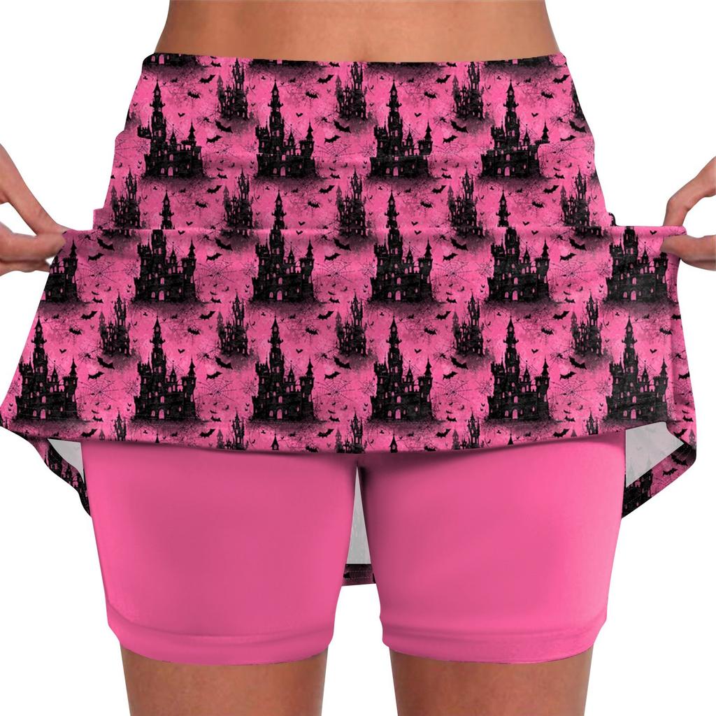 Elastic Yoga Culottes For Women Print Athletic Shorts Lightweight High Waist Skinny Joggers