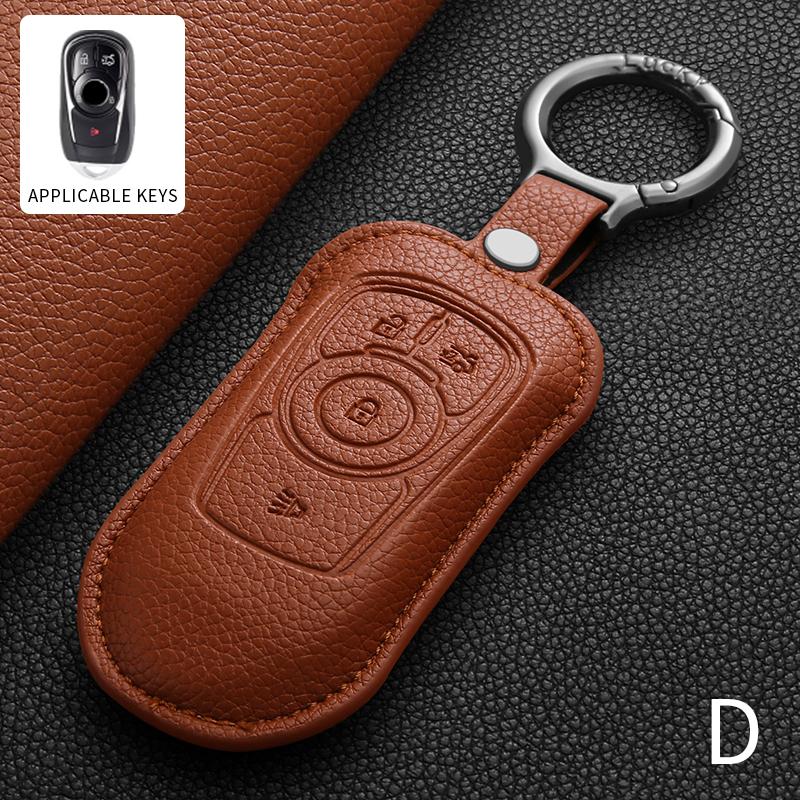 Leather Key Fob Cover For Buick Encore Envision Lacrosse Regal Verano