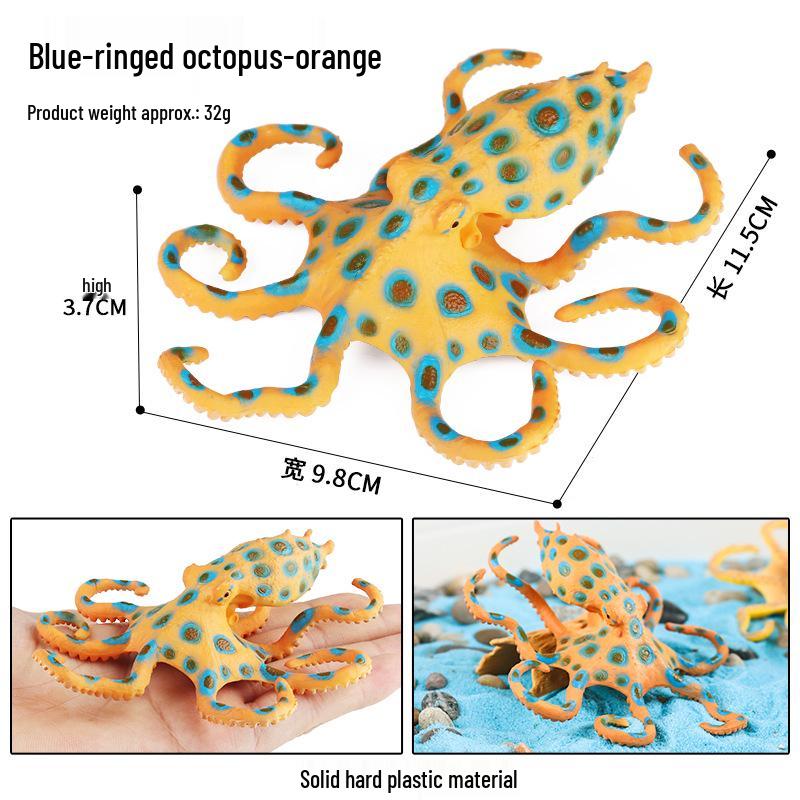 Marine Life Toy Set: Squid, Octopus & Jellyfish Figurines for Kids