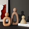 Modern Resin Abstract Family of Three Sculpture – Minimalist Home & Office Decoration Gift
