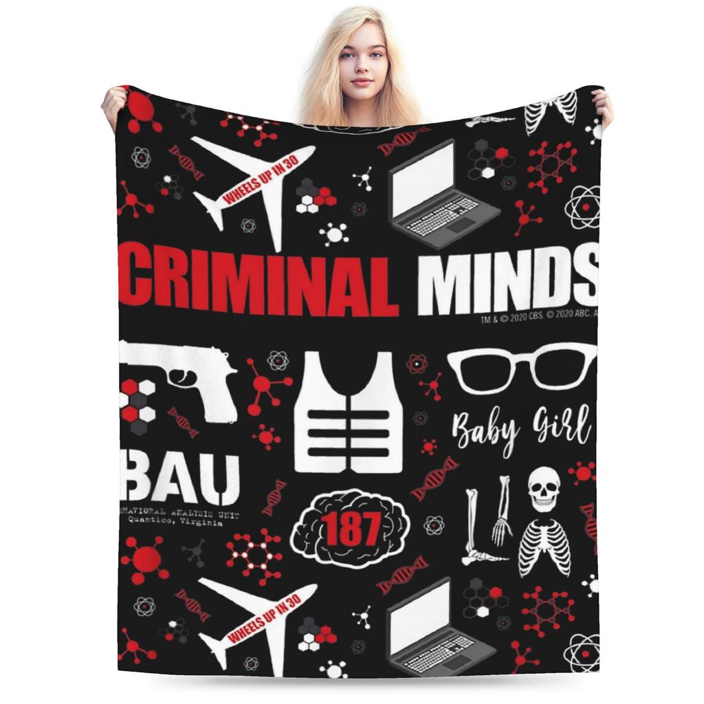 Cozy Criminal Minds Spencer Reid Blanket Stuff Sofa Decorative Throws And Blankets Lightweight Flannel for Bedroom