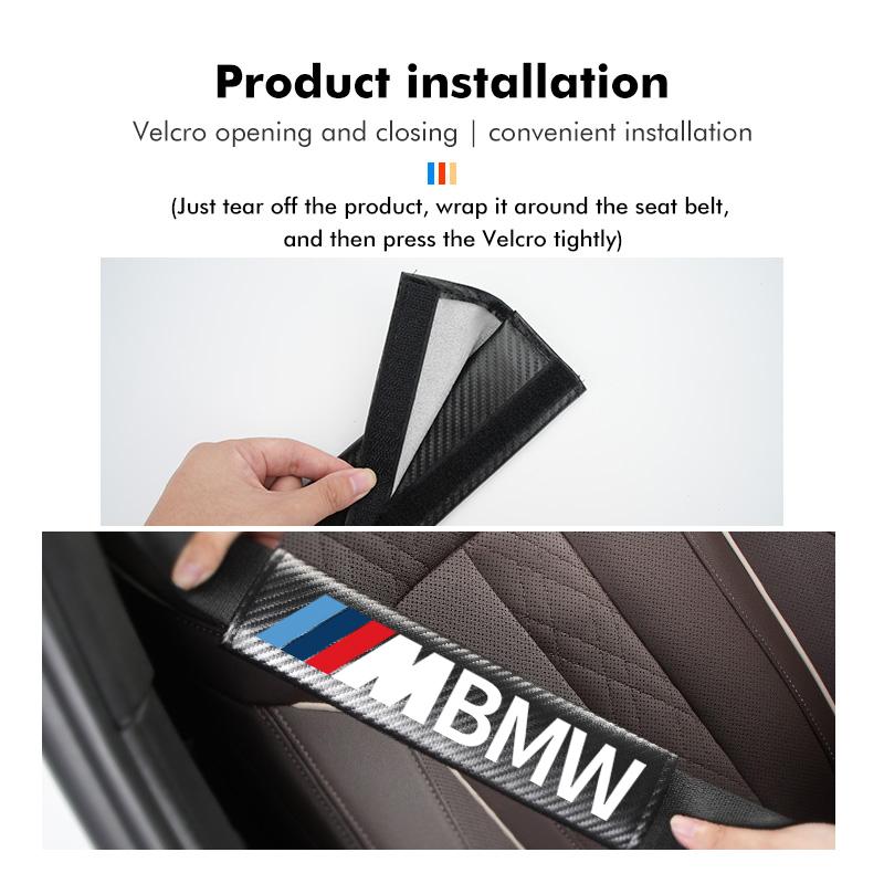 2pcs Car Seat Belt Shoulder Protection Pad Accessories For BMW Performance M E87 E30 E46 E28 F35 G20 E93 F20 X3 X CGLWZ1