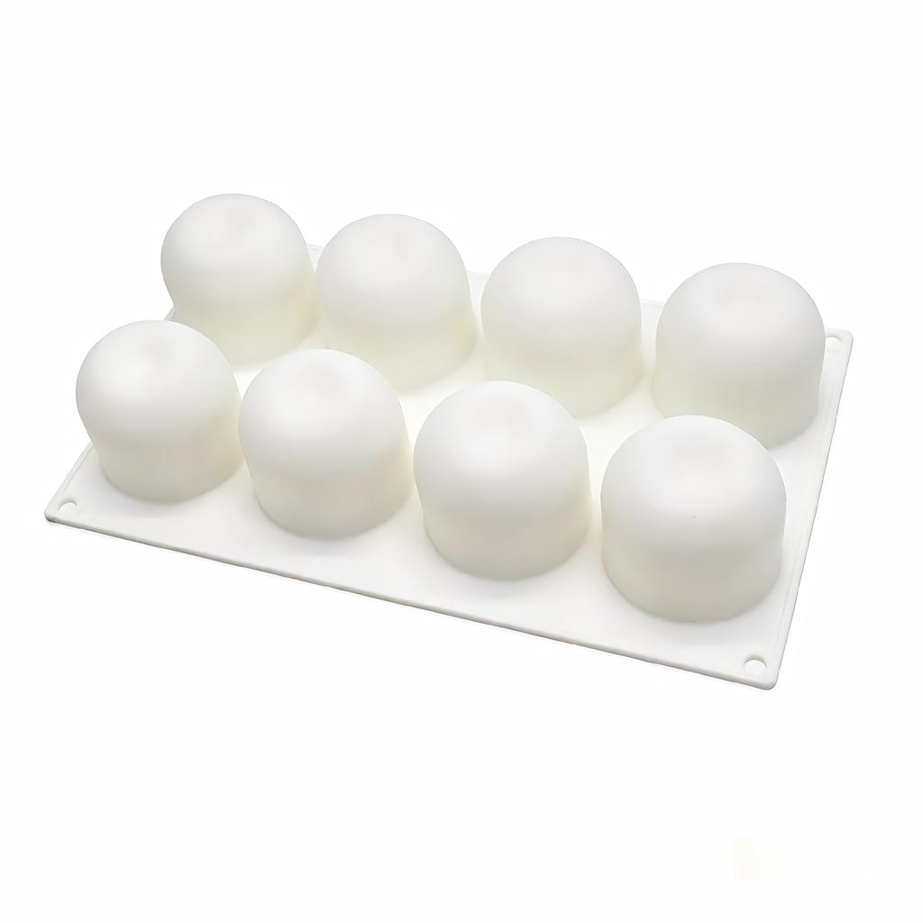 8 Cavity Apple Shaped Silicone Dessert Mold, Food Grade Non-Stick Mould for Mousse Cakes, Chocolate and Pastry Making, Chocolate