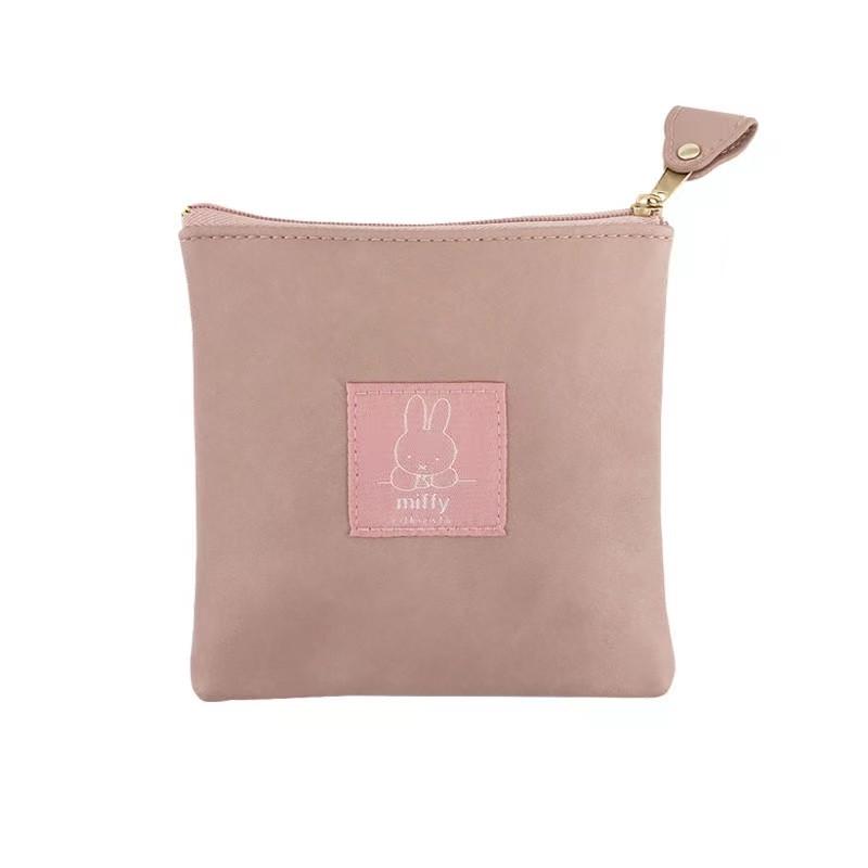 Miffy Embroidery Lipstick & Sanitary Napkin Storage Bag - Compact & Large Capacity