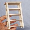 1:12 4 Layer Dollhouse Solid Wood Display Shelves Cabinet Furniture Toys