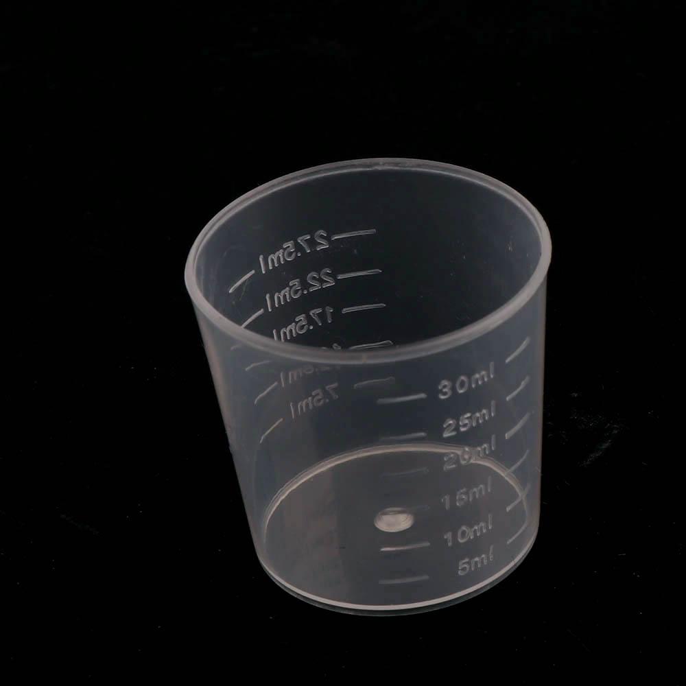 10pc 20ml 30ml Clear Plastic Liquid Measuring Cups Graduaeted Laboratory Test Cylinder With Scales For Resin Silicone Mold Tool