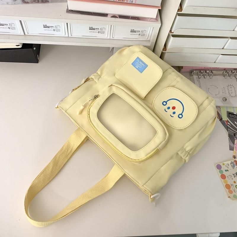 Student Large Capacity Crossbody Bag Color Block Girl Shoulder Bag Book Bag Handbag