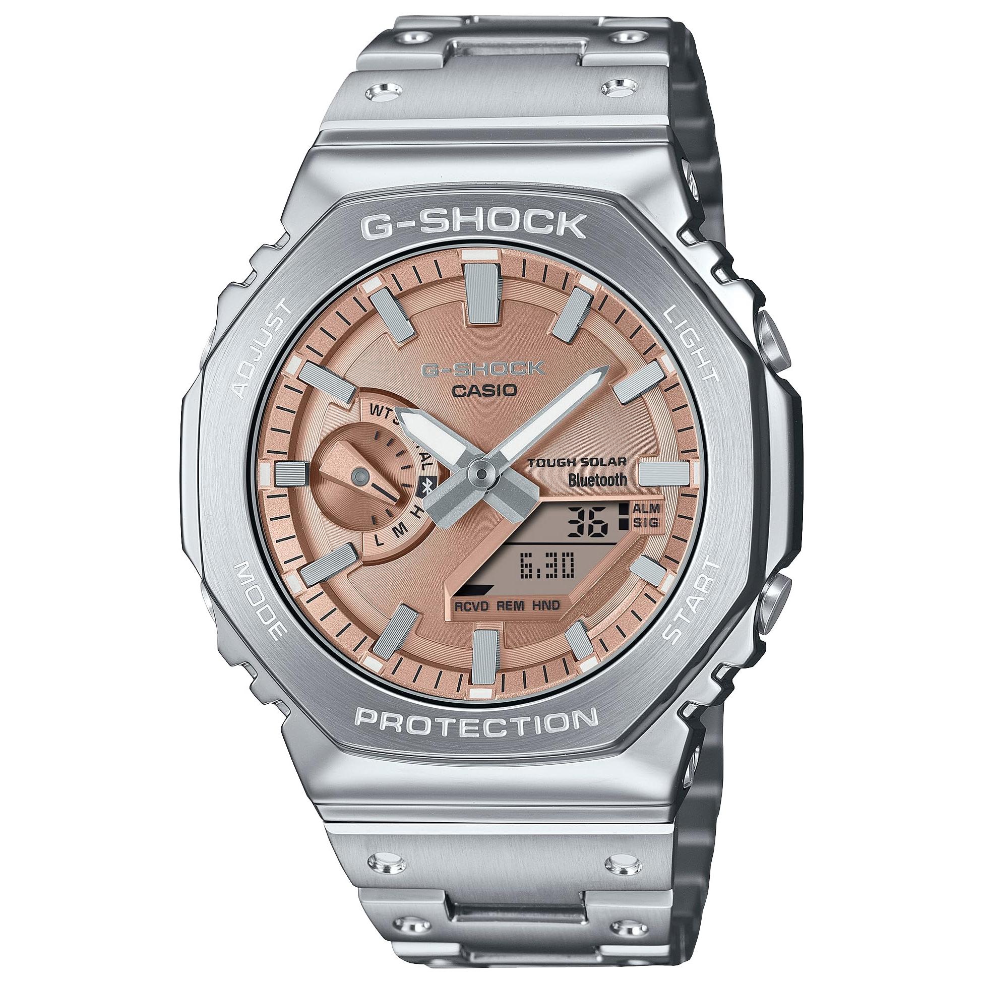 

[Casio] G-Shock Men s Watch Full Metal Tough Solar Bluetooth GM-B2100AD-5AJF Silver Japan Official